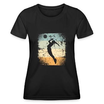 Volley-ball - T-shirt sport Femme - noir - Devant - AI Model Female 172 light (172cm)
