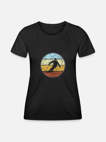 Ski Retro - Women's Functional T-Shirt - black