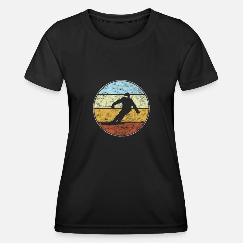 Ski Retro - Women's Functional T-Shirt - black