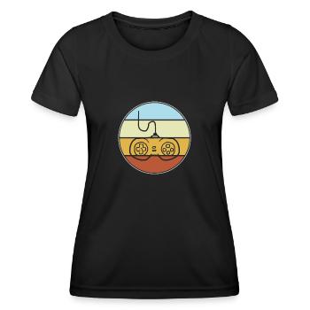 Gaming Retro - Frauen Funktions-T-Shirt - Schwarz - Vorne - AI Model Female 172 light (172cm)