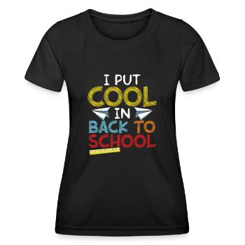 I made back-to-school cool - Women's Functional T-Shirt - black - Front - AI Model Female 172 light (172cm)