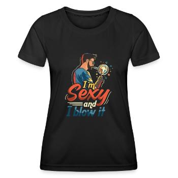 Glassblowing Glassforming Glassmaker Pride - Women's Functional T-Shirt - black - Front - AI Model Female 172 light (172cm)