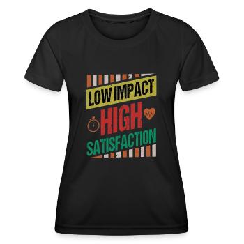 Entraînement à faible impact Fitness Exercice Force corporelle - T-shirt sport Femme - noir - Devant - AI Model Female 172 light (172cm)