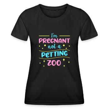 Nous allons avoir une annonce de bébé - T-shirt sport Femme - noir - Devant - AI Model Female 172 light (172cm)