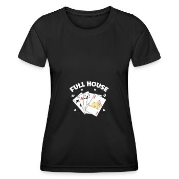 Nous allons avoir une annonce de bébé - T-shirt sport Femme - noir - Devant - AI Model Female 172 light (172cm)