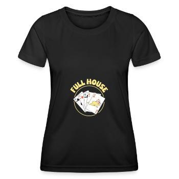 Nous allons avoir une annonce de bébé - T-shirt sport Femme - noir - Devant - AI Model Female 172 light (172cm)