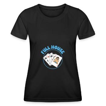 Nous allons avoir une annonce de bébé - T-shirt sport Femme - noir - Devant - AI Model Female 172 light (172cm)