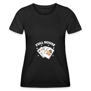 Nous allons avoir une annonce de bébé - T-shirt sport Femme - noir - Devant - AI Model Female 172 light (172cm)