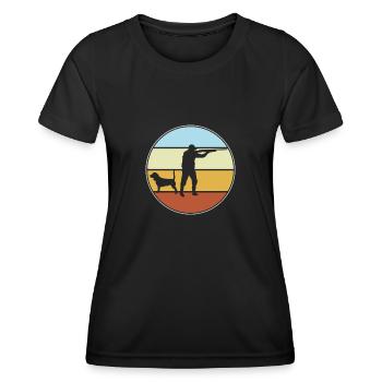 Hunter Rétro - T-shirt sport Femme - noir - Devant - AI Model Female 172 light (172cm)