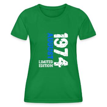 1974 August Limited Edition 49th Birthday Outfit - Women's Functional T-Shirt - kelly green - Front - AI Model Female 172 dark (172cm)