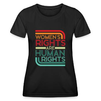Feminist Retro Women's Rights Are - Women's Functional T-Shirt - black - Front - AI Model Female 172 light (172cm)