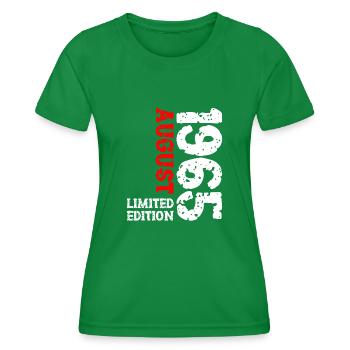1965 August Limited Edition 58th Birthday Outfit - Women's Functional T-Shirt - kelly green - Front - AI Model Female 172 dark (172cm)