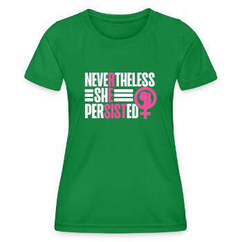 Feminist Nevertheless She - Frauen Funktions-T-Shirt - Kelly Green - Vorne - AI Model Female 172 dark (172cm)