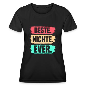 Nichte - Frauen Funktions-T-Shirt - Schwarz - Vorne - AI Model Female 172 light (172cm)