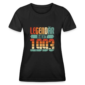 legendär seit 1993- 30 Geburtstag - Frauen Funktions-T-Shirt - Schwarz - Vorne - AI Model Female 172 light (172cm)