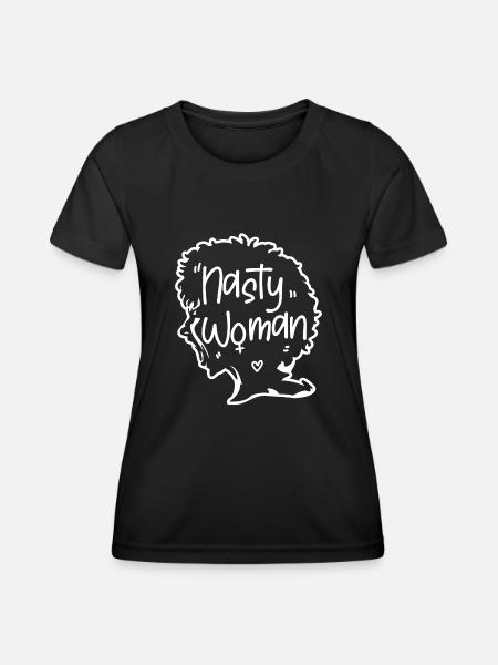 Femme méchante féministe - T-shirt sport Femme - noir