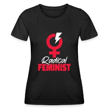 Feminist Radical Feminist - Frauen Funktions-T-Shirt - Schwarz - Vorne - AI Model Female 172 light (172cm)