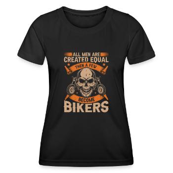 Tous les hommes sont créés égaux - puis quelques-uns deviennent - T-shirt sport Femme - noir - Devant - AI Model Female 172 light (172cm)