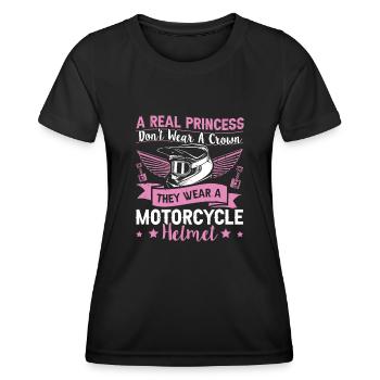 A Real Princess Dont Wear A Crown The Wear A - Frauen Funktions-T-Shirt - Schwarz - Vorne - AI Model Female 172 light (172cm)