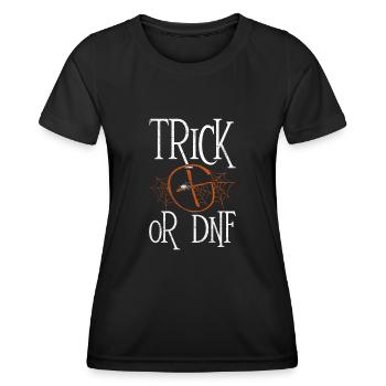 Astuce ou DNF - Geocaching Geocacher - T-shirt sport Femme - noir - Devant - AI Model Female 172 light (172cm)
