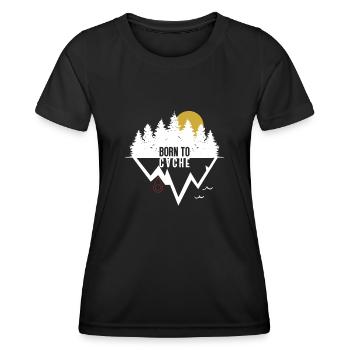 Geboren um zu cachen - Geocaching Geocacher - Frauen Funktions-T-Shirt - Schwarz - Vorne - AI Model Female 172 light (172cm)