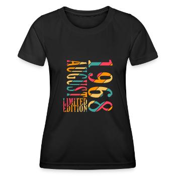 August 1968 Jahrestag August 1968 August - Frauen Funktions-T-Shirt - Schwarz - Vorne - AI Model Female 172 light (172cm)