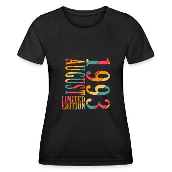 August 1993 Jahrestag August 1993 August - Frauen Funktions-T-Shirt - Schwarz - Vorne - AI Model Female 172 light (172cm)
