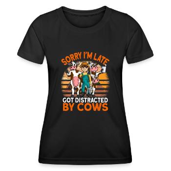 Cows Farmers Dairy Cow Cow Gift - Women's Functional T-Shirt - black - Front - AI Model Female 172 light (172cm)
