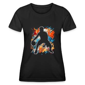 Basketball Basketballer - Frauen Funktions-T-Shirt - Schwarz - Vorne - AI Model Female 172 light (172cm)