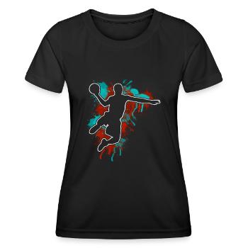 Basketball Basketballer - Frauen Funktions-T-Shirt - Schwarz - Vorne - AI Model Female 172 light (172cm)