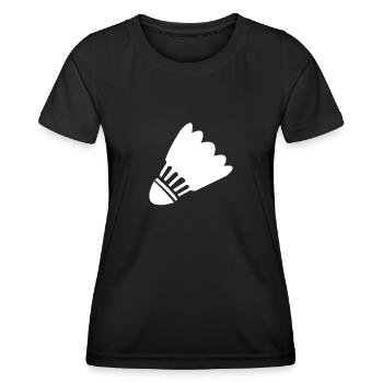 Badminton - Frauen Funktions-T-Shirt - Schwarz - Vorne - AI Model Female 172 light (172cm)