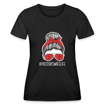 Pasteur Pasteur Épouse Vie - T-shirt sport Femme - noir - Devant - AI Model Female 172 light (172cm)