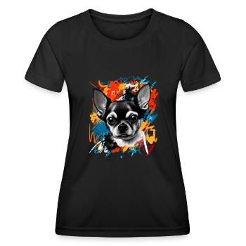 Chihuahua - Frauen Funktions-T-Shirt - Schwarz - Vorne - AI Model Female 172 light (172cm)