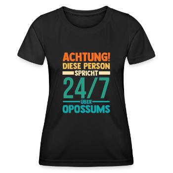 Opossum - Frauen Funktions-T-Shirt - Schwarz - Vorne - AI Model Female 172 light (172cm)