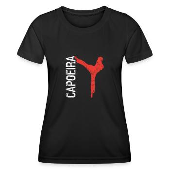 Capoeira - Frauen Funktions-T-Shirt - Schwarz - Vorne - AI Model Female 172 light (172cm)