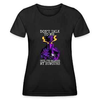 Plague Doctor Halloween pest doktor Maske - Frauen Funktions-T-Shirt - Schwarz - Vorne - AI Model Female 172 light (172cm)