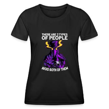 Plague Doctor Halloween pest doktor Maske - Frauen Funktions-T-Shirt - Schwarz - Vorne - AI Model Female 172 light (172cm)
