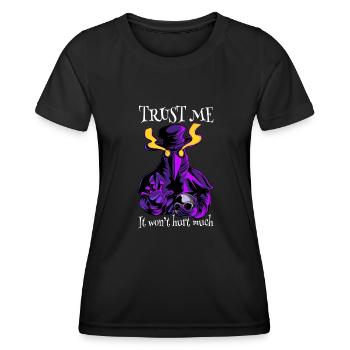 Plague Doctor Halloween pest doktor Maske - Frauen Funktions-T-Shirt - Schwarz - Vorne - AI Model Female 172 light (172cm)