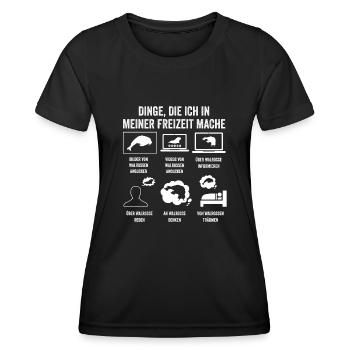 Walross - Frauen Funktions-T-Shirt - Schwarz - Vorne - AI Model Female 172 light (172cm)