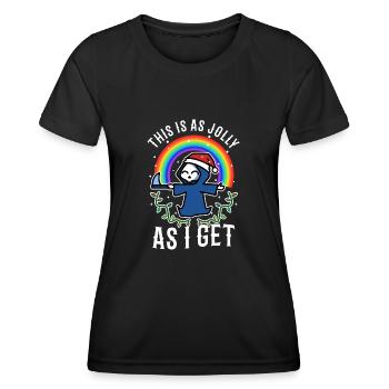 This Is As Jolly As I Get - Women's Functional T-Shirt - black - Front - AI Model Female 172 light (172cm)