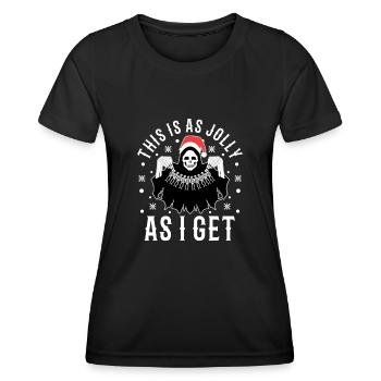 This Is As Jolly As I Get - Women's Functional T-Shirt - black - Front - AI Model Female 172 light (172cm)