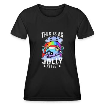 This Is As Jolly As I Get - Women's Functional T-Shirt - black - Front - AI Model Female 172 light (172cm)