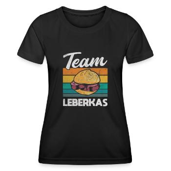 Team Leberkäse Leberkässemmel Fleischsalat - Frauen Funktions-T-Shirt - Schwarz - Vorne - AI Model Female 172 light (172cm)