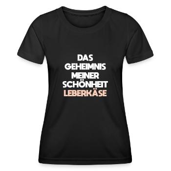 Geheimnis Schönheit Leberkäse Fleischkäsweckle - Frauen Funktions-T-Shirt - Schwarz - Vorne - AI Model Female 172 light (172cm)