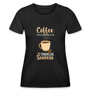 Gift for Finance Manager - Women's Functional T-Shirt - black - Front - AI Model Female 172 light (172cm)