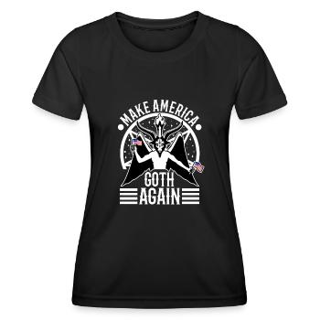Make america goth again - Frauen Funktions-T-Shirt - Schwarz - Vorne - AI Model Female 172 light (172cm)
