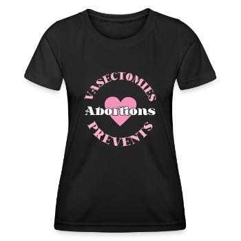 Feminist Vasectomies Prevents - Women's Functional T-Shirt - black - Front - AI Model Female 172 light (172cm)