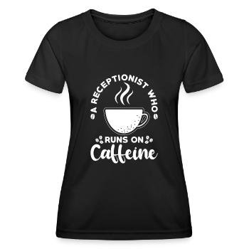 Réceptionniste Cadeau Café réceptionniste - T-shirt sport Femme - noir - Devant - AI Model Female 172 light (172cm)