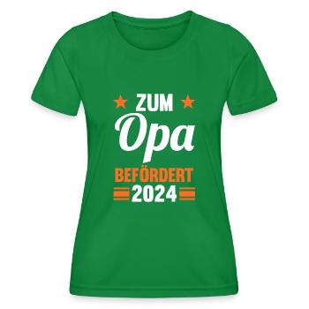 Werdender Opa 2042 - Frauen Funktions-T-Shirt - Kelly Green - Vorne - AI Model Female 172 dark (172cm)