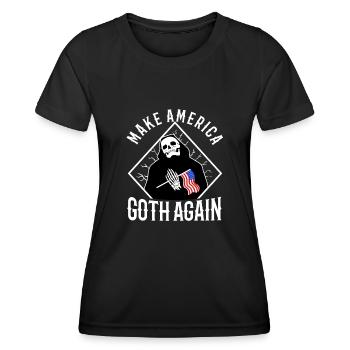 Make america goth again - Frauen Funktions-T-Shirt - Schwarz - Vorne - AI Model Female 172 light (172cm)